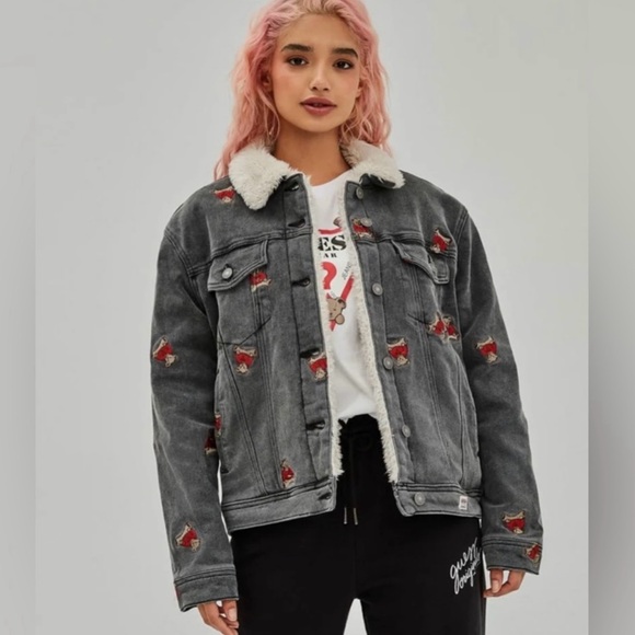 Guess Jackets & Blazers - ɢᴜᴇꜱꜱ 2 ᴘɪᴇᴄᴇꜱ ᴅᴇɴɪᴍ ᴊᴀᴄᴋᴇᴛ&ᴛ-ꜱʜɪʀᴛ ,ʙʀᴀɴᴅ: ɢᴜᴇꜱꜱ,ꜱɪᴢᴇ: ᴍ&ꜱ,ᴄᴏʟᴏʀ:ɢʀᴀʏ,ʀᴇᴅ,ᴡʜɪᴛᴇ